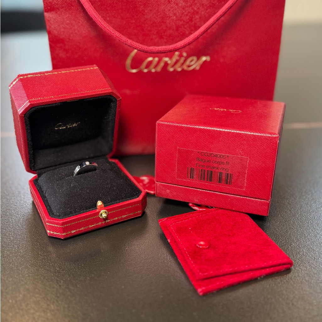 Cartier Silver Ring With Diamond Cartier Silver Ring With Diamond